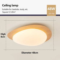 Plafonnier LED nordique en bois pour intérieur - Luminaire chic pour toutes les pièces | Marco Lucetti