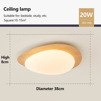 Plafonnier LED nordique en bois pour intérieur - Luminaire chic pour toutes les pièces | Marco Lucetti