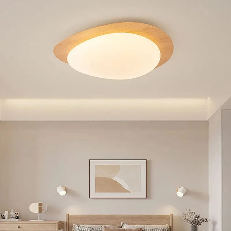 Plafonnier LED nordique en bois pour intérieur - Luminaire chic pour toutes les pièces | Marco Lucetti
