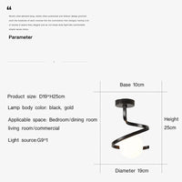 Plafonnier LED Nordique en Boule de Verre | Marco Lucetti