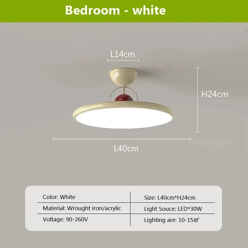 Plafonnier LED nordique en fer avec soucoupe volante - Luminaire décoratif d'intérieur | Marco Lucetti 40 cm Blanc