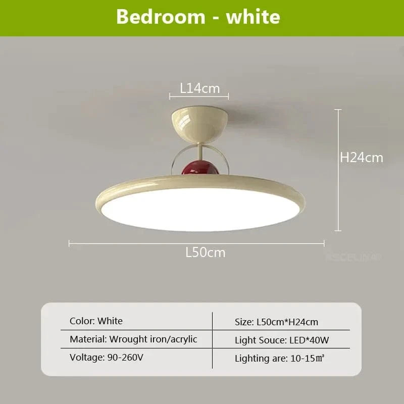 Plafonnier LED nordique en fer avec soucoupe volante - Luminaire décoratif d'intérieur | Marco Lucetti 50 cm Blanc