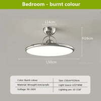 Plafonnier LED nordique en fer avec soucoupe volante - Luminaire décoratif d'intérieur | Marco Lucetti 50 cm brûlé