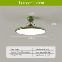 Plafonnier LED nordique en fer avec soucoupe volante - Luminaire décoratif d'intérieur | Marco Lucetti 50 cm Vert