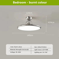 Plafonnier LED nordique en fer crème - Soucoupe volante | Marco Lucetti 40 cm brûlé / Lumière tricolore