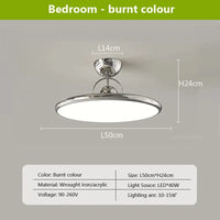 Plafonnier LED nordique en fer crème - Soucoupe volante | Marco Lucetti 50 cm brûlé / Lumière tricolore