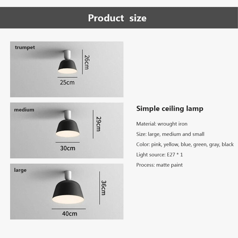 Plafonnier LED nordique en métal - Style Moderne | Marco Lucetti