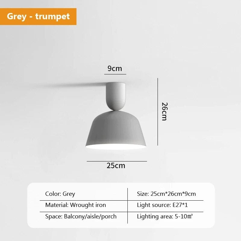 Plafonnier LED nordique en métal - Style Moderne | Marco Lucetti 25CMgris / Blanc chaud