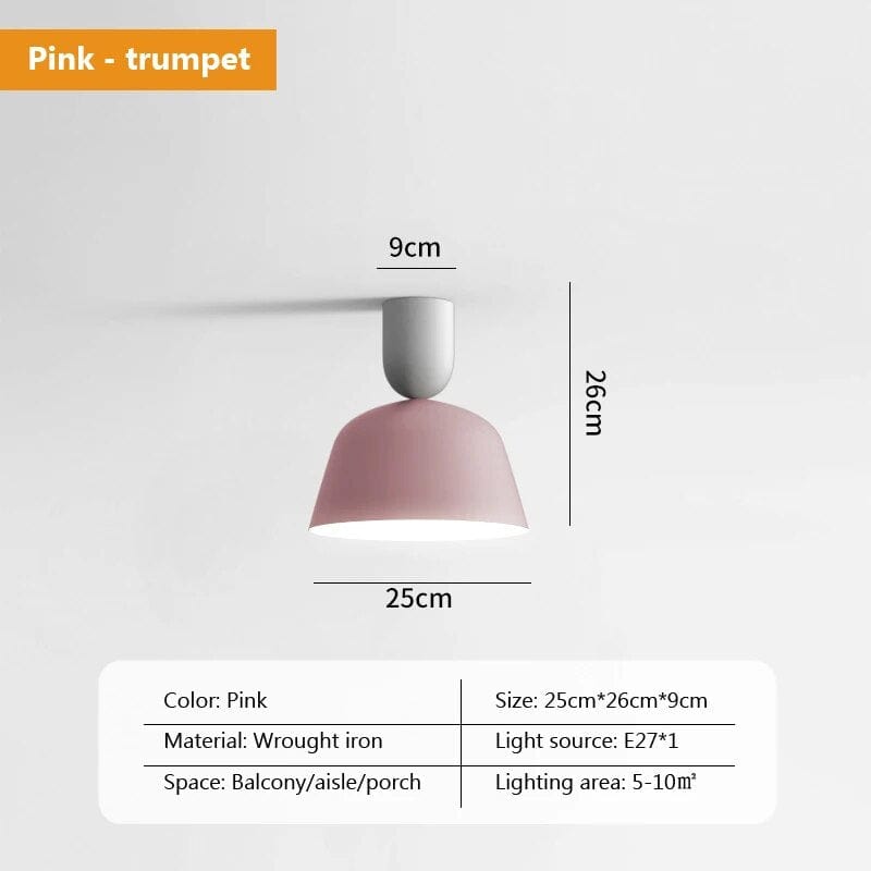Plafonnier LED nordique en métal - Style Moderne | Marco Lucetti 25CMrose / Blanc chaud