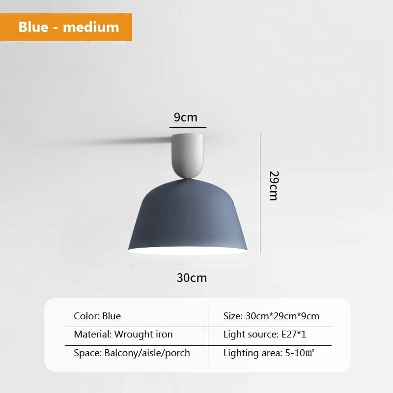 Plafonnier LED nordique en métal - Style Moderne | Marco Lucetti 30CMbleu / Blanc chaud