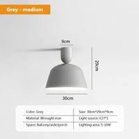 Plafonnier LED nordique en métal - Style Moderne | Marco Lucetti 30CMgris / Blanc chaud