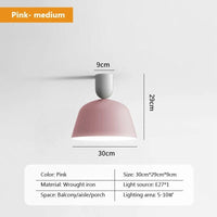 Plafonnier LED nordique en métal - Style Moderne | Marco Lucetti 30CMrose / Blanc chaud