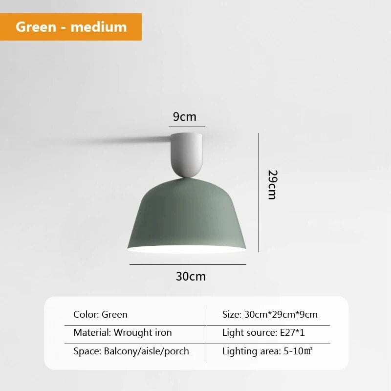 Plafonnier LED nordique en métal - Style Moderne | Marco Lucetti 30CMvert / Blanc chaud