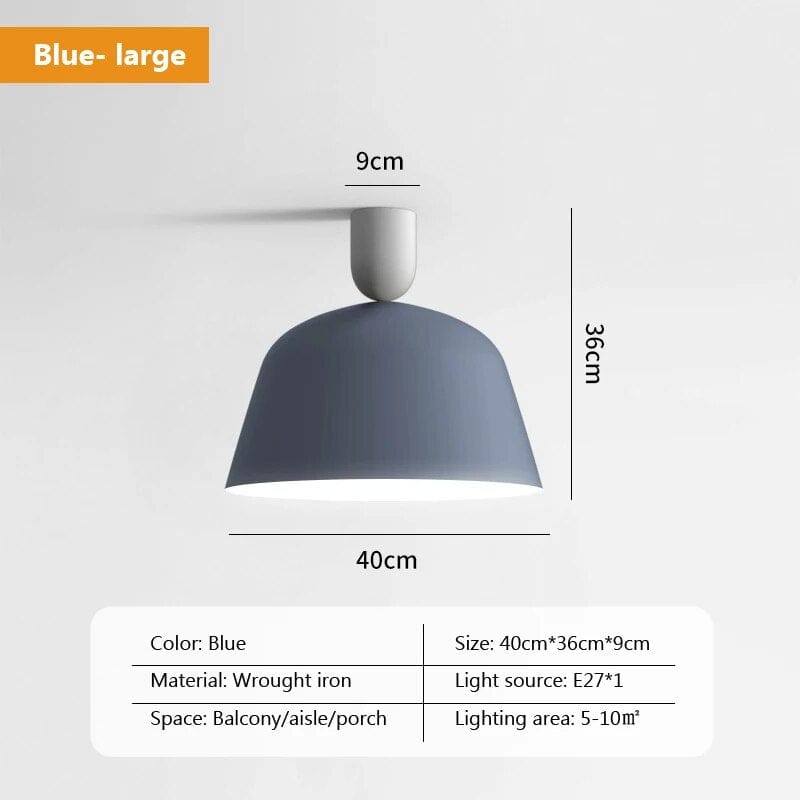 Plafonnier LED nordique en métal - Style Moderne | Marco Lucetti 40CMbleu / Blanc chaud