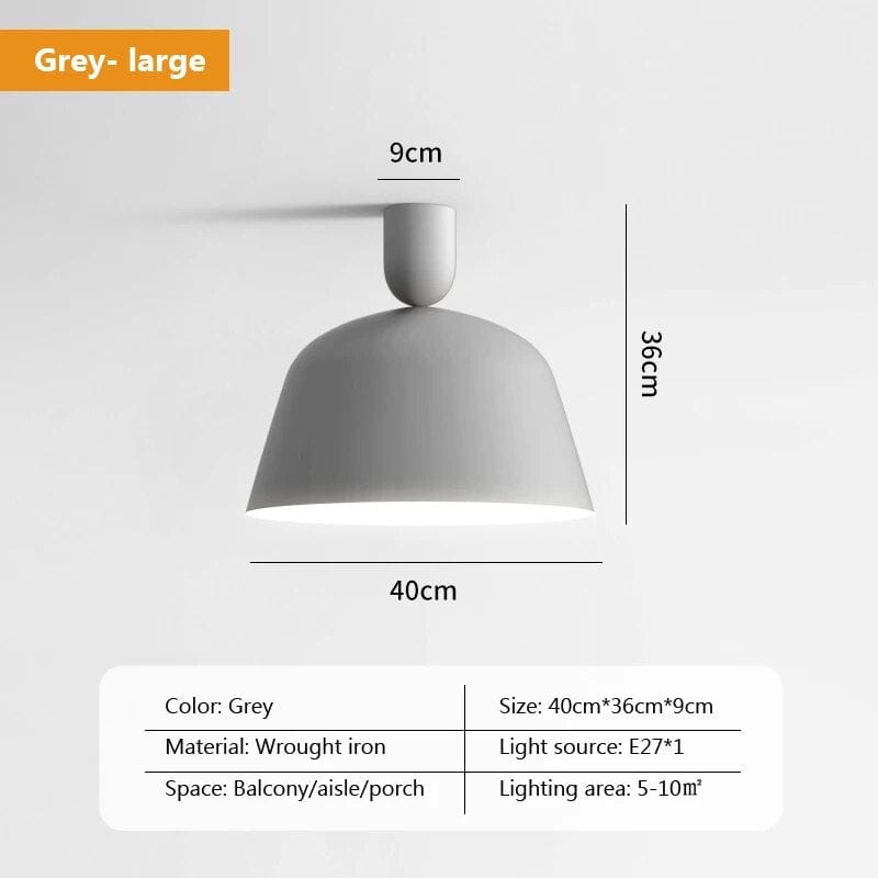 Plafonnier LED nordique en métal - Style Moderne | Marco Lucetti 40CMgris / Blanc chaud