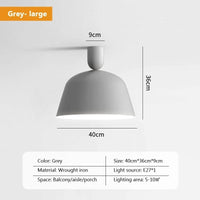 Plafonnier LED nordique en métal - Style Moderne | Marco Lucetti 40CMgris / Blanc chaud