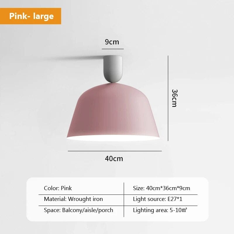 Plafonnier LED nordique en métal - Style Moderne | Marco Lucetti 40CMrose / Blanc chaud