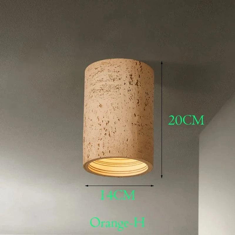 Plafonnier LED Nordique en Résine Wabi-Sabi pour Salon et Couloir | Marco Lucetti H4