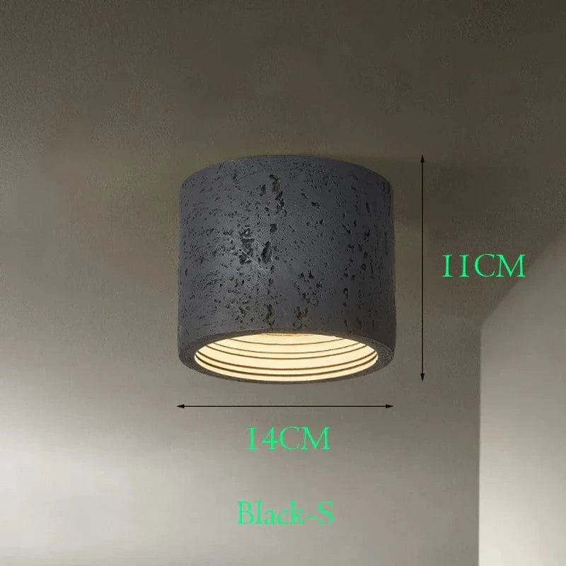 Plafonnier LED Nordique en Résine Wabi-Sabi pour Salon et Couloir | Marco Lucetti S3