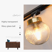 Plafonnier LED nordique en verre décoratif d'intérieur ajustable