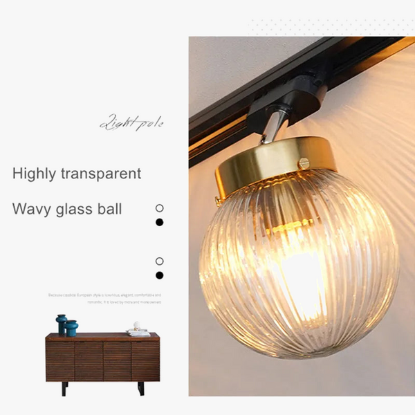 Plafonnier LED nordique en verre décoratif d'intérieur ajustable