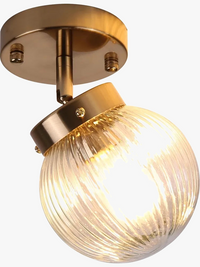 Plafonnier LED nordique en verre décoratif d'intérieur ajustable