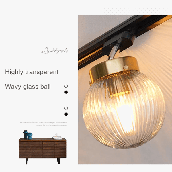 Plafonnier LED nordique en verre décoratif d'intérieur ajustable | Marco Lucetti