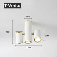 Plafonnier Led Nordique Gu10 Réglable - LuminaPalette | Marco Lucetti T-Blanc