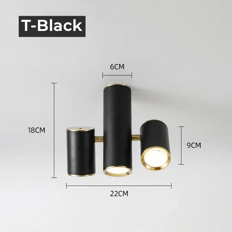 Plafonnier Led Nordique Gu10 Réglable - LuminaPalette | Marco Lucetti T-Noir