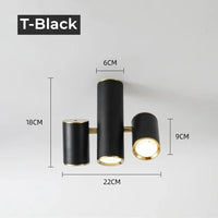 Plafonnier Led Nordique Gu10 Réglable - LuminaPalette | Marco Lucetti T-Noir