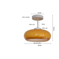 Plafonnier LED nordique IWHD pour maison moderne : cuivre jaune et verre abat-jour | Marco Lucetti Orange 2