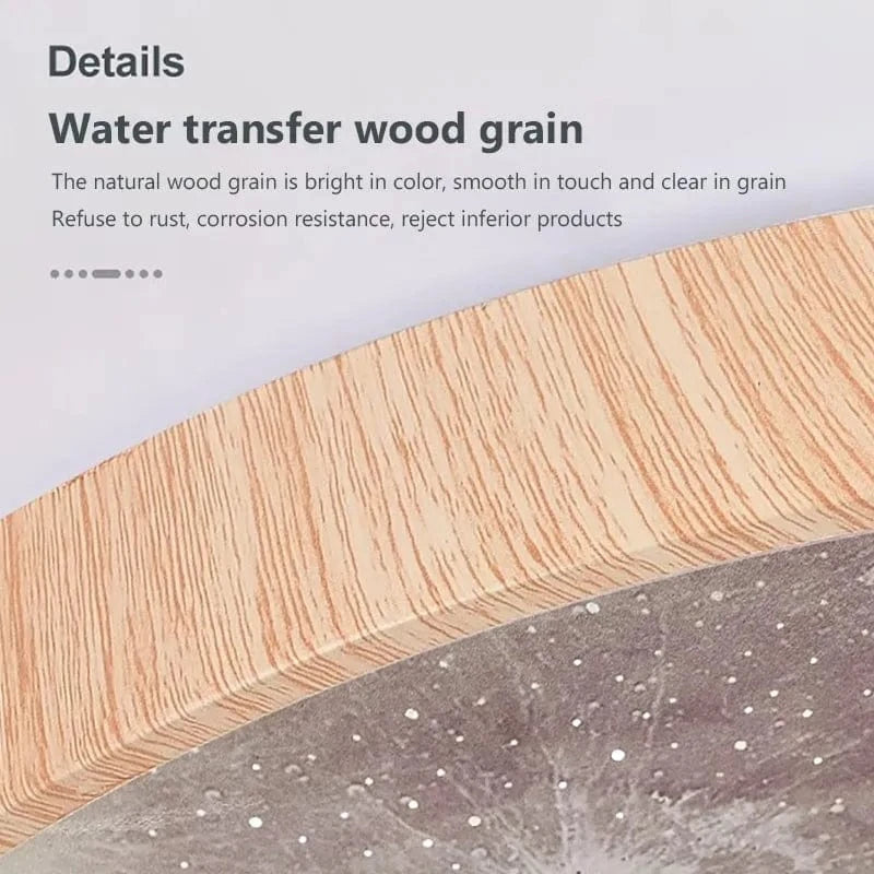 Plafonnier LED nordique Lunaire en bois | Marco Lucetti