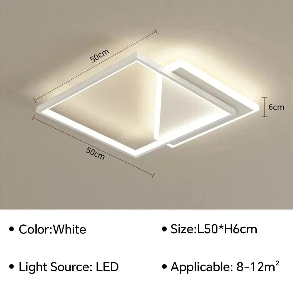 Plafonnier LED Nordique - Lustre Intérieur de Décoration Maison | Marco Lucetti A blanc 50CM / Blanc naturel