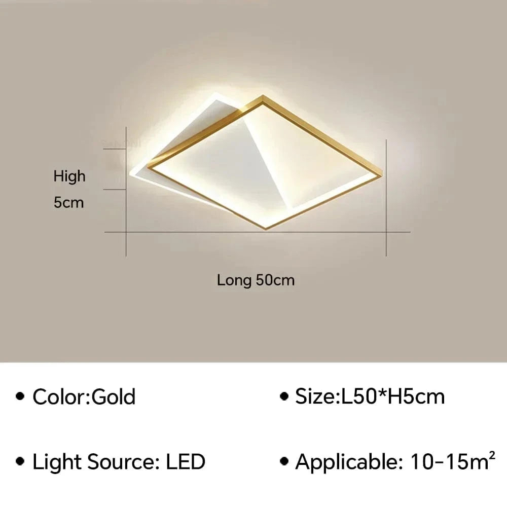 Plafonnier LED Nordique - Lustre Intérieur de Décoration Maison | Marco Lucetti C Or 50CM / Blanc naturel