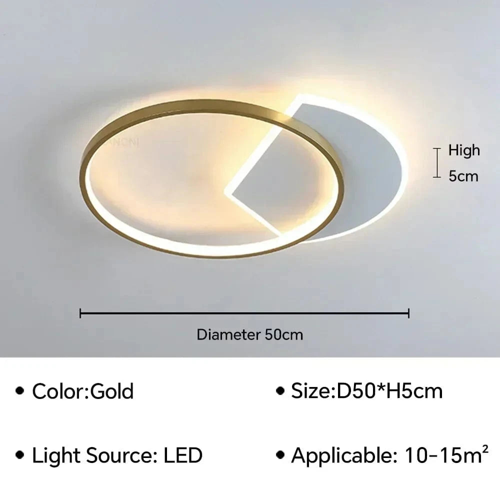 Plafonnier LED Nordique - Lustre Intérieur de Décoration Maison | Marco Lucetti Or D50CM / Blanc tricolore