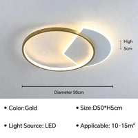 Plafonnier LED Nordique - Lustre Intérieur de Décoration Maison | Marco Lucetti Or D50CM / Blanc tricolore