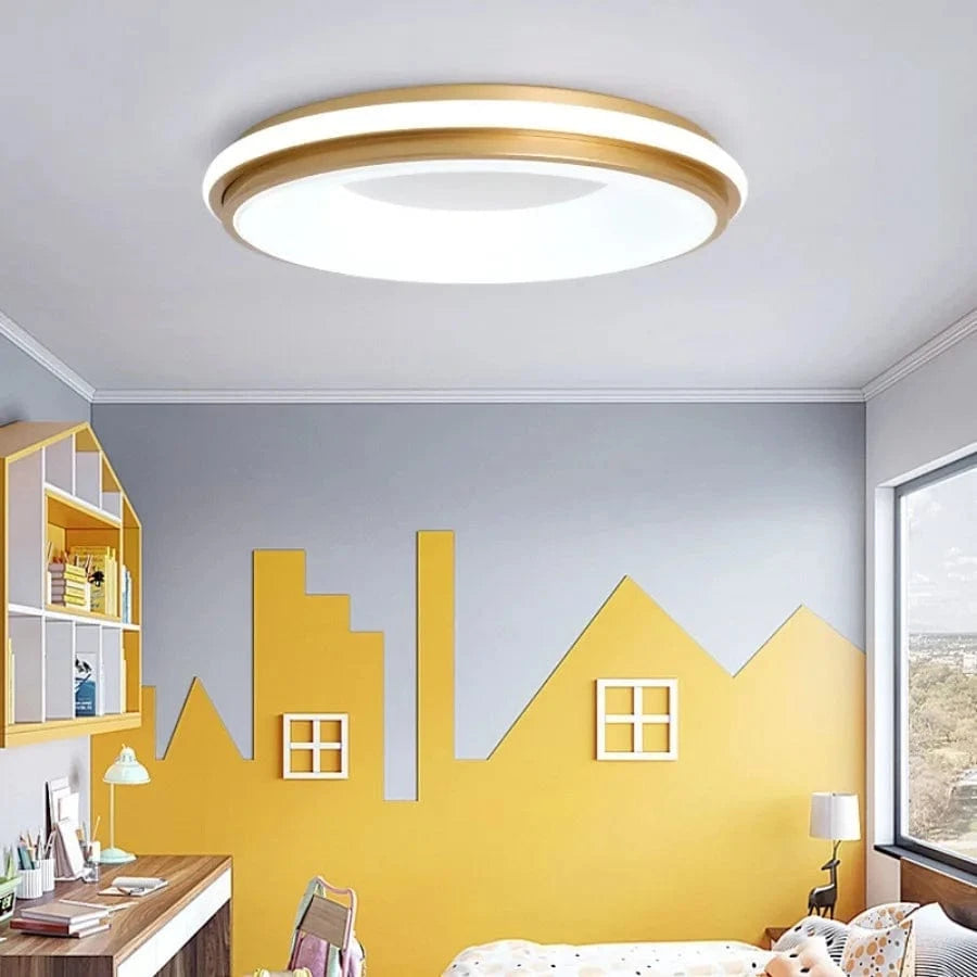 Plafonnier LED Nordique Macaron - Design Moderne et Créatif - Lampe Circulaire pour Chambre d'Enfant ou Salon | Marco Lucetti