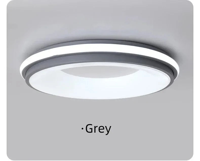 Plafonnier LED Nordique Macaron - Design Moderne et Créatif - Lampe Circulaire pour Chambre d'Enfant ou Salon | Marco Lucetti Gris / D30CM-18W / 3 couleurs de gradation