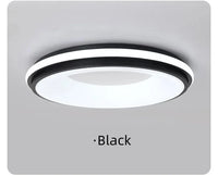 Plafonnier LED Nordique Macaron - Design Moderne et Créatif - Lampe Circulaire pour Chambre d'Enfant ou Salon | Marco Lucetti Noir / D30CM-18W / Lumière blanche-6000k