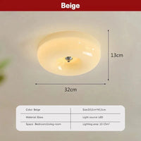 Plafonnier LED nordique minimaliste Blanc/Beige - Édition Limitée | Marco Lucetti Beige 32cm / Lumière tricolore