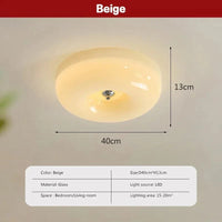 Plafonnier LED nordique minimaliste Blanc/Beige - Édition Limitée | Marco Lucetti Beige 40cm / Lumière tricolore