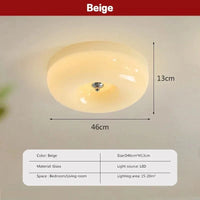 Plafonnier LED nordique minimaliste Blanc/Beige - Édition Limitée | Marco Lucetti Beige 46cm / Lumière tricolore