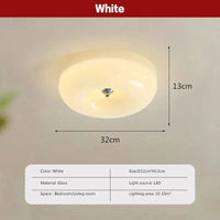 Plafonnier LED nordique minimaliste Blanc/Beige - Édition Limitée | Marco Lucetti Blanc 32cm / Lumière tricolore