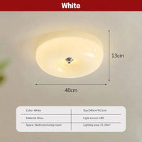 Plafonnier LED nordique minimaliste Blanc/Beige - Édition Limitée | Marco Lucetti Blanc 40cm / Lumière tricolore