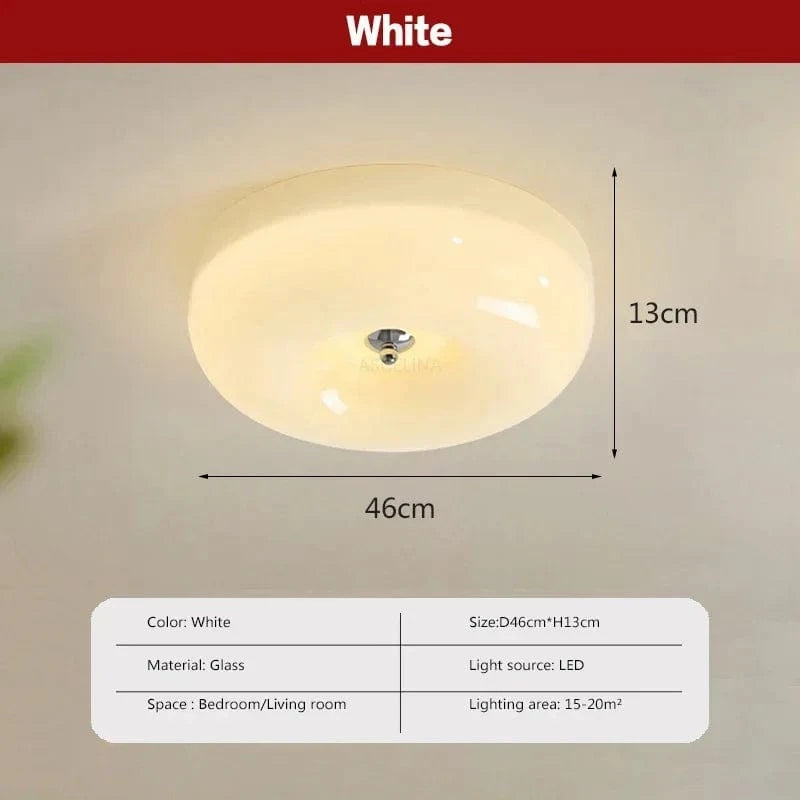 Plafonnier LED nordique minimaliste Blanc/Beige - Édition Limitée | Marco Lucetti Blanc 46cm / Lumière tricolore
