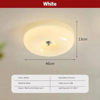 Plafonnier LED nordique minimaliste Blanc/Beige - Édition Limitée | Marco Lucetti Blanc 46cm / Lumière tricolore
