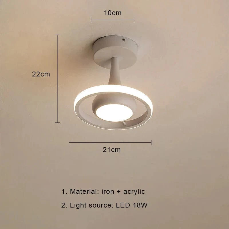 Plafonnier LED Nordique Moderne avec Télécommande Dimmable - Éclairage d'Intérieur  | Marco Lucetti A blanc / Blanc froid