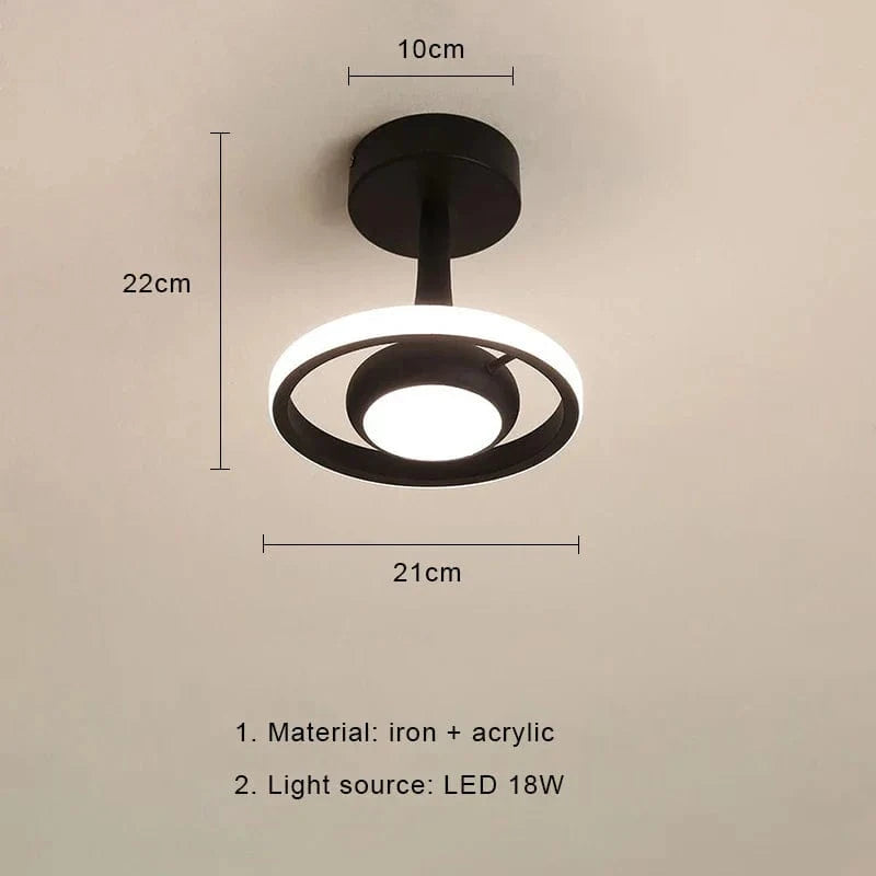 Plafonnier LED Nordique Moderne avec Télécommande Dimmable - Éclairage d'Intérieur  | Marco Lucetti A noir / Blanc froid