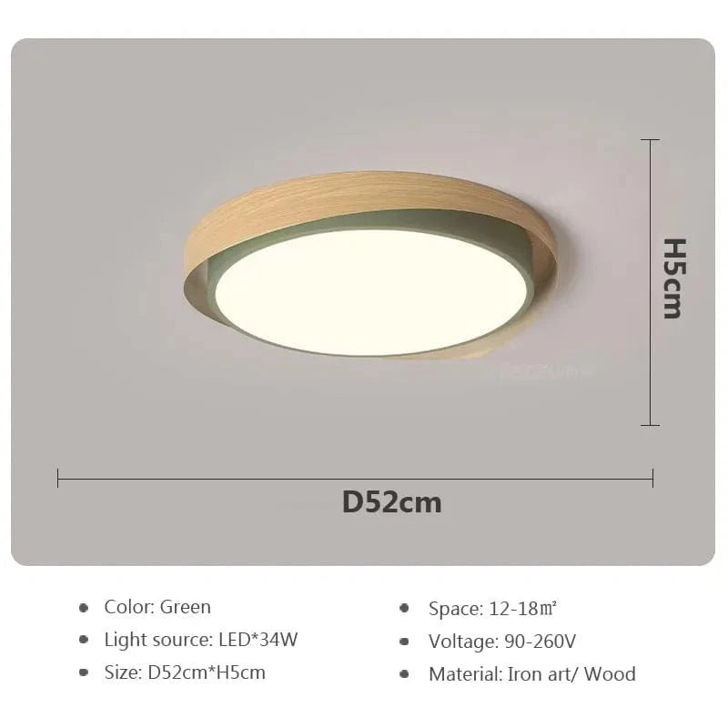 Plafonnier LED nordique moderne Macaron - Collection Géométrique | Marco Lucetti LCL099 Vert A 52cm / Blanc froid-Pas de RC