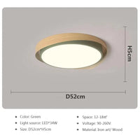 Plafonnier LED nordique moderne Macaron - Collection Géométrique | Marco Lucetti LCL099 Vert A 52cm / Blanc froid-Pas de RC